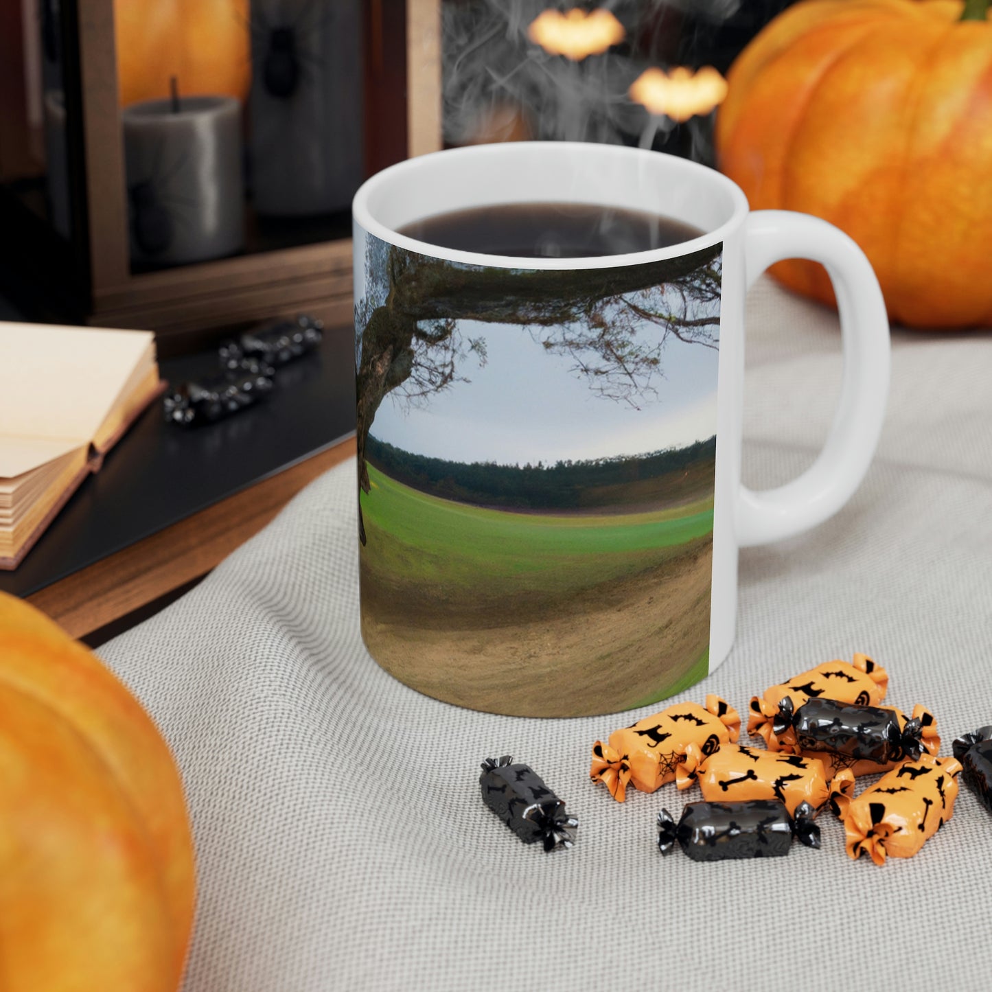 "A Shadow in the Meadow: The Last Standing Tree" - The Alien Ceramic Mug 11 oz