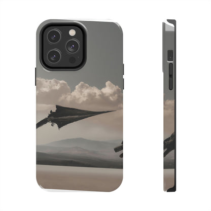 "A Warrior's Last Stand: The Battle Against the Metal Dragon" - Die Alien Tough Phone Cases