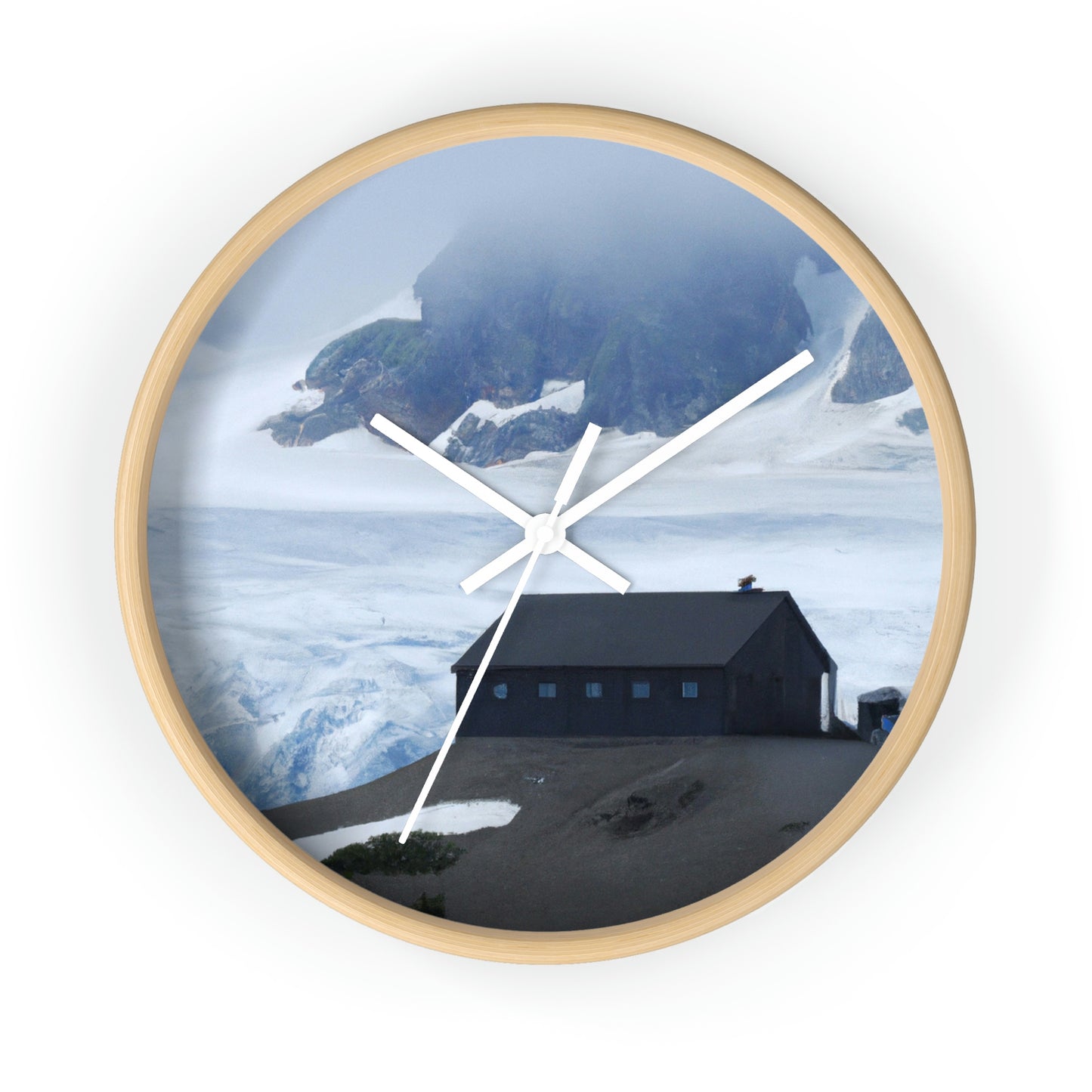 "Frozen Fears: A Haunted Glacier House" - The Alien Wall Clock