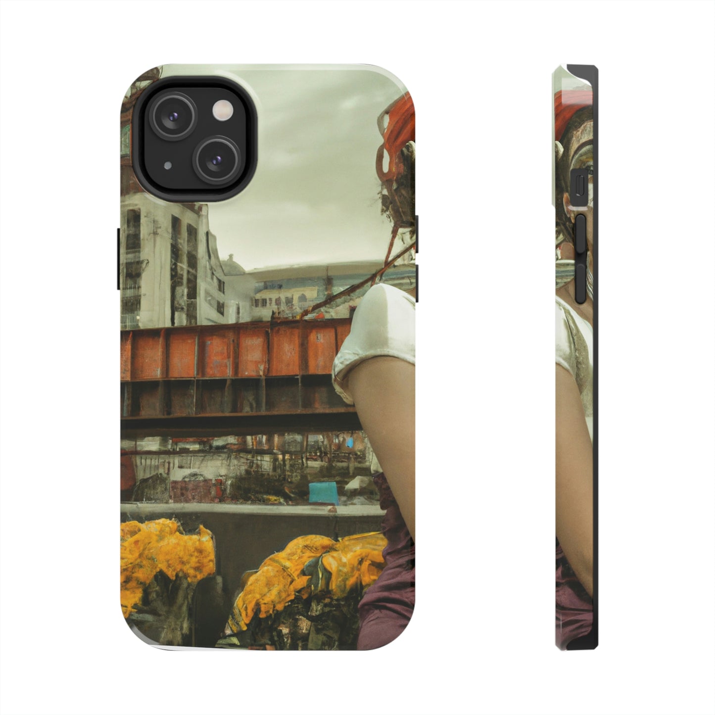 "ChronoTown: Where Time Stands Still" - The Alien Tough Phone Cases