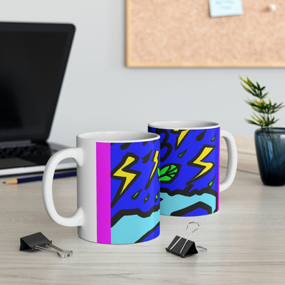 "A Bold Bloom Amidst the Storm" - The Alien Ceramic Mug 11 oz