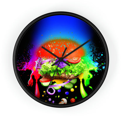 "Burger Rainbow" - The Alien Wall Clock