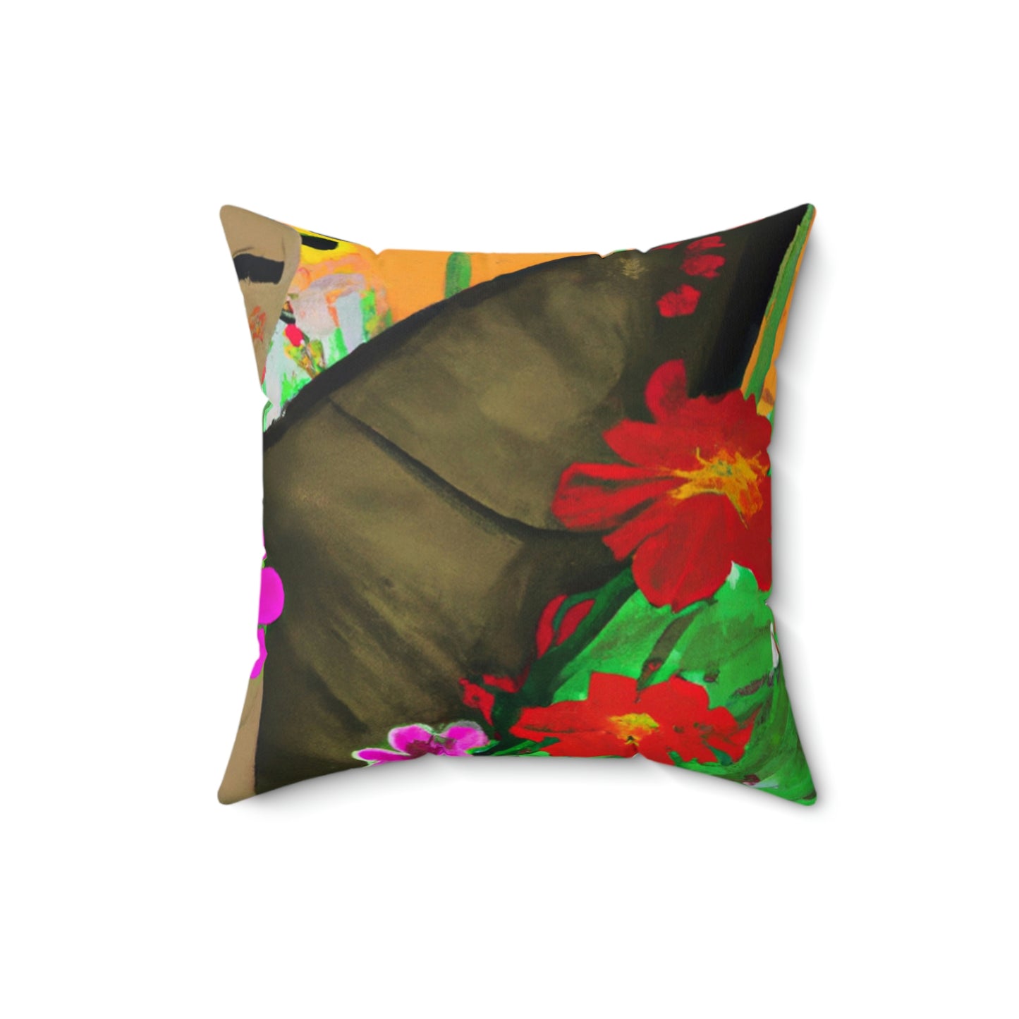 "Butterfly Ballet in the Wildflower Meadow" - The Alien Square Pillow