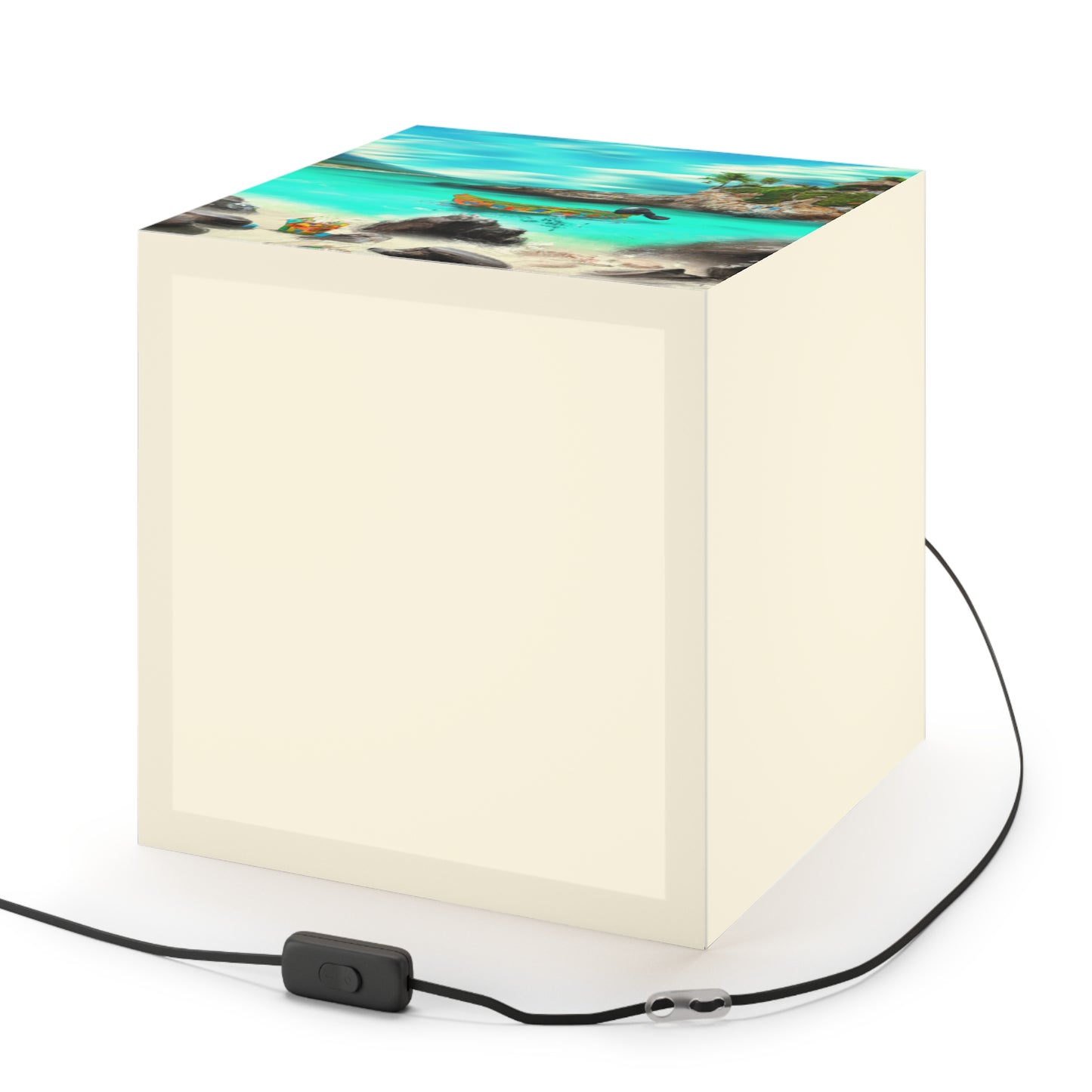 "Caribbean Fiesta on the Beach - A Digital Exploration of Mexican Culture" - The Alien Light Cube Lamp