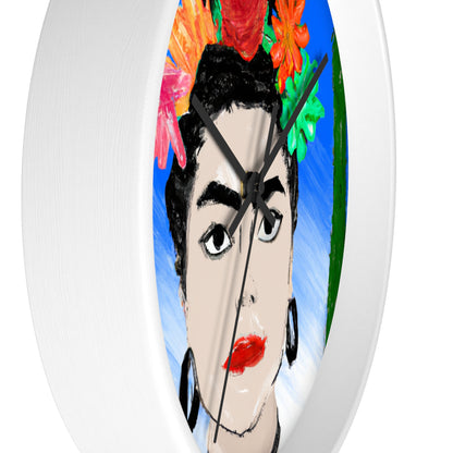 "Frida Ardiente: Pintando un ícono mexicano con cultura colorida" - The Alien Wall Clock