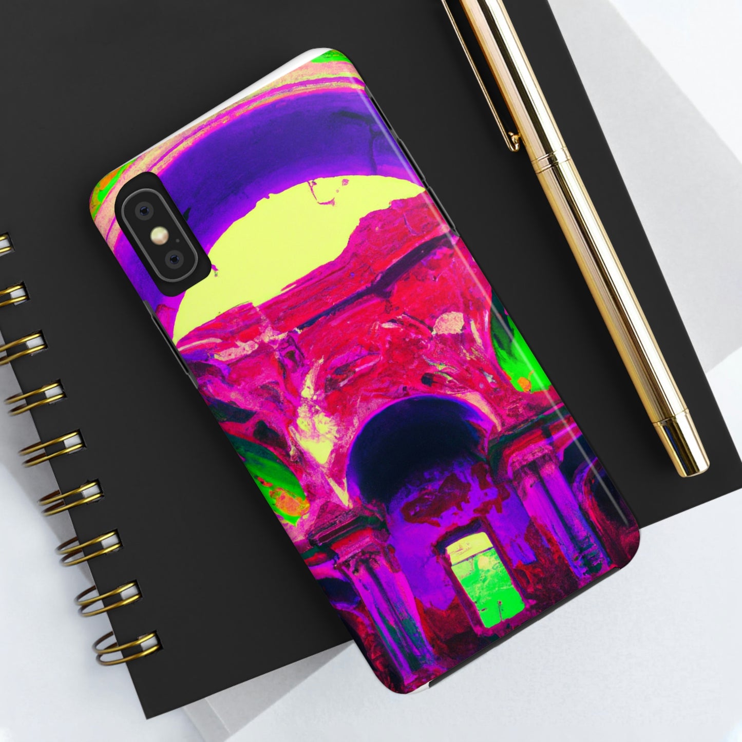 Locura mística: colores locos en la catedral olvidada: las fundas para teléfonos Alien Tough