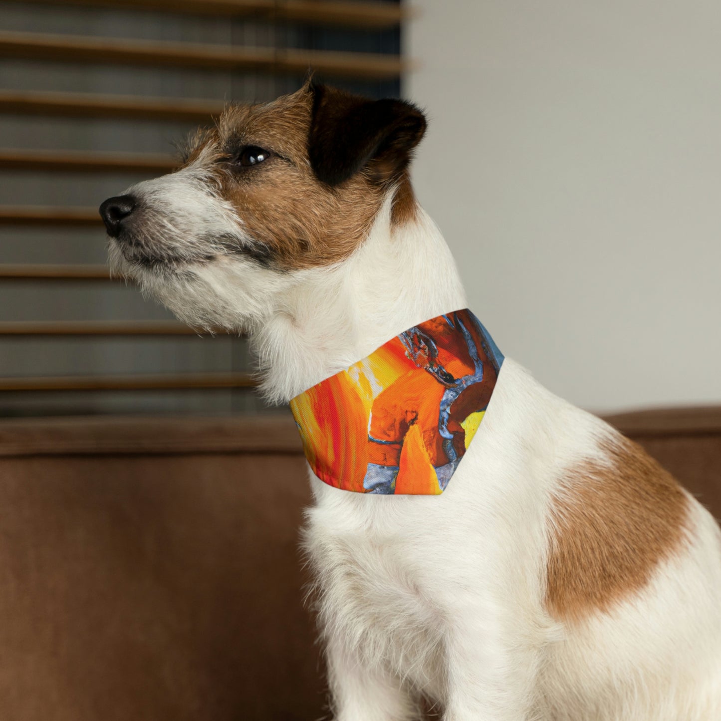 "Journeying in the Burning Orange Galaxy" - Das Alien Pet Bandana Halsband