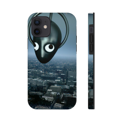 "Ein ferner Funke: Die Suche eines Außerirdischen nach einem Zufluchtsort in der Stadt." - Die Alien Tough Phone Cases