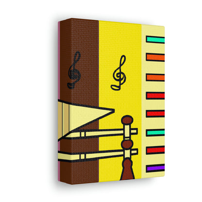 "Four Colors Tribute: Ancient Musical Artistry" - Canvas