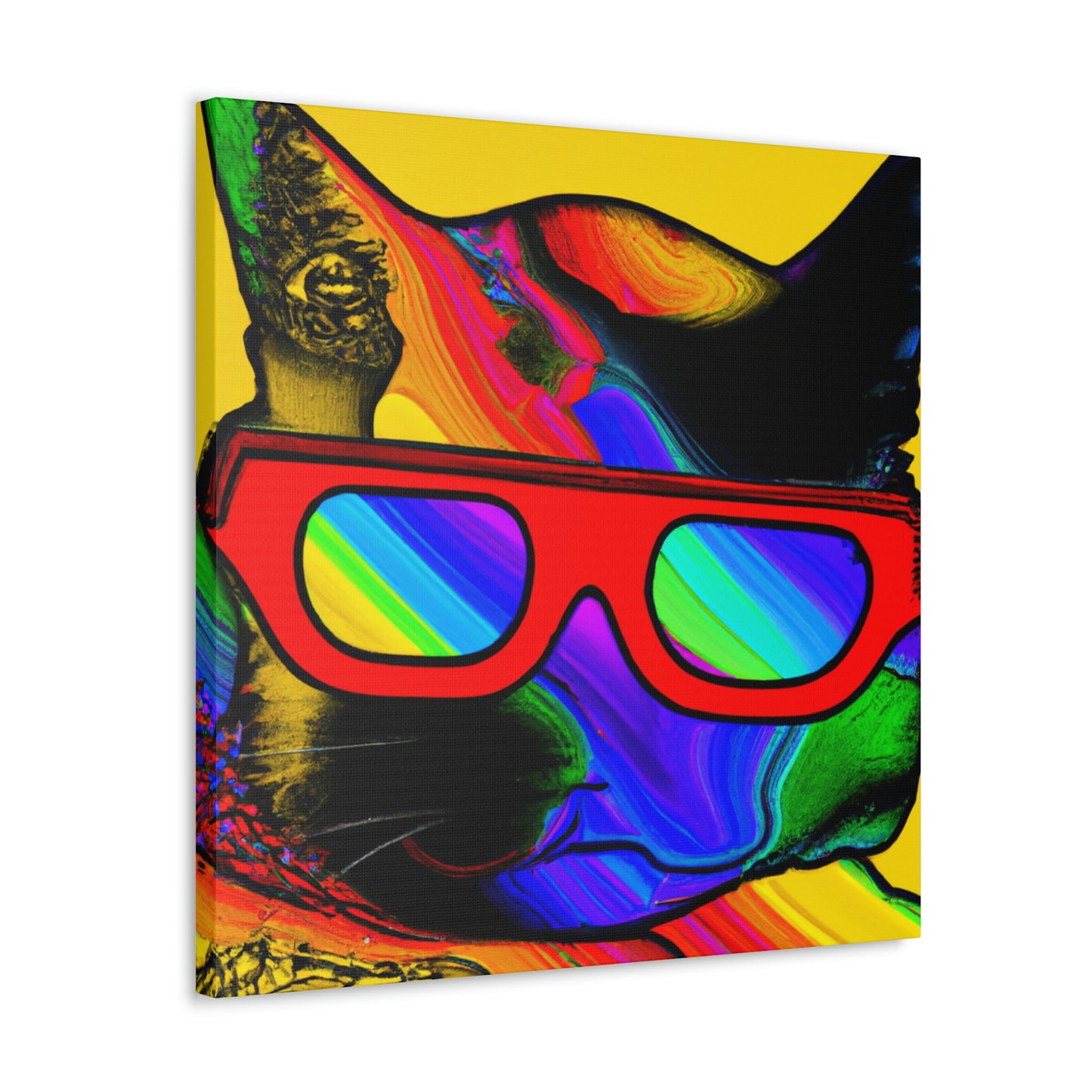 "Coole Katze mit Sonnenbrille" - The Alien Canva