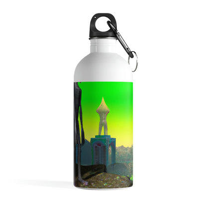 "Intergalactic Wanderings: Exploring the Storied Ruins of a Long-Forgotten Castle" - The Alien Stainless Steel Water Bottle