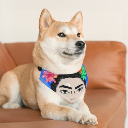 "Fiery Frida: Painting a Mexican Icon with Colorful Culture" - The Alien Pet Bandana Collar