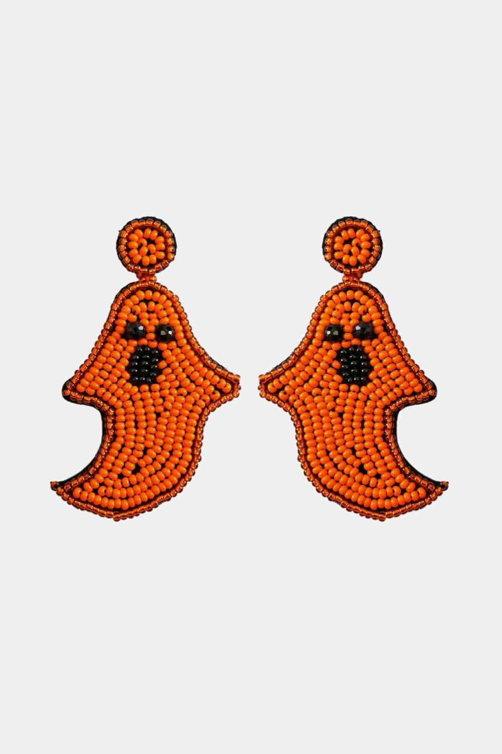 Ghost Shape Beaded Dangle Earrings