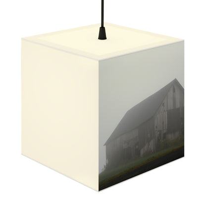 "Fog-Shrouded Barn" - Die Alien Light Cube Lampe