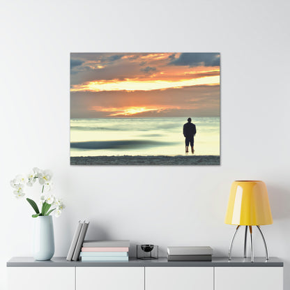 Sunset Solitude Art von [Künstlername] – Leinwand