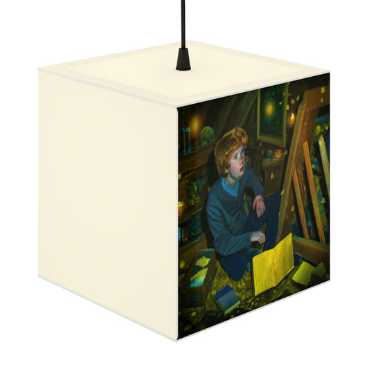 The Attic's Secrets: A Tale of Magic and Redemption - The Alien Light Cube Lamp