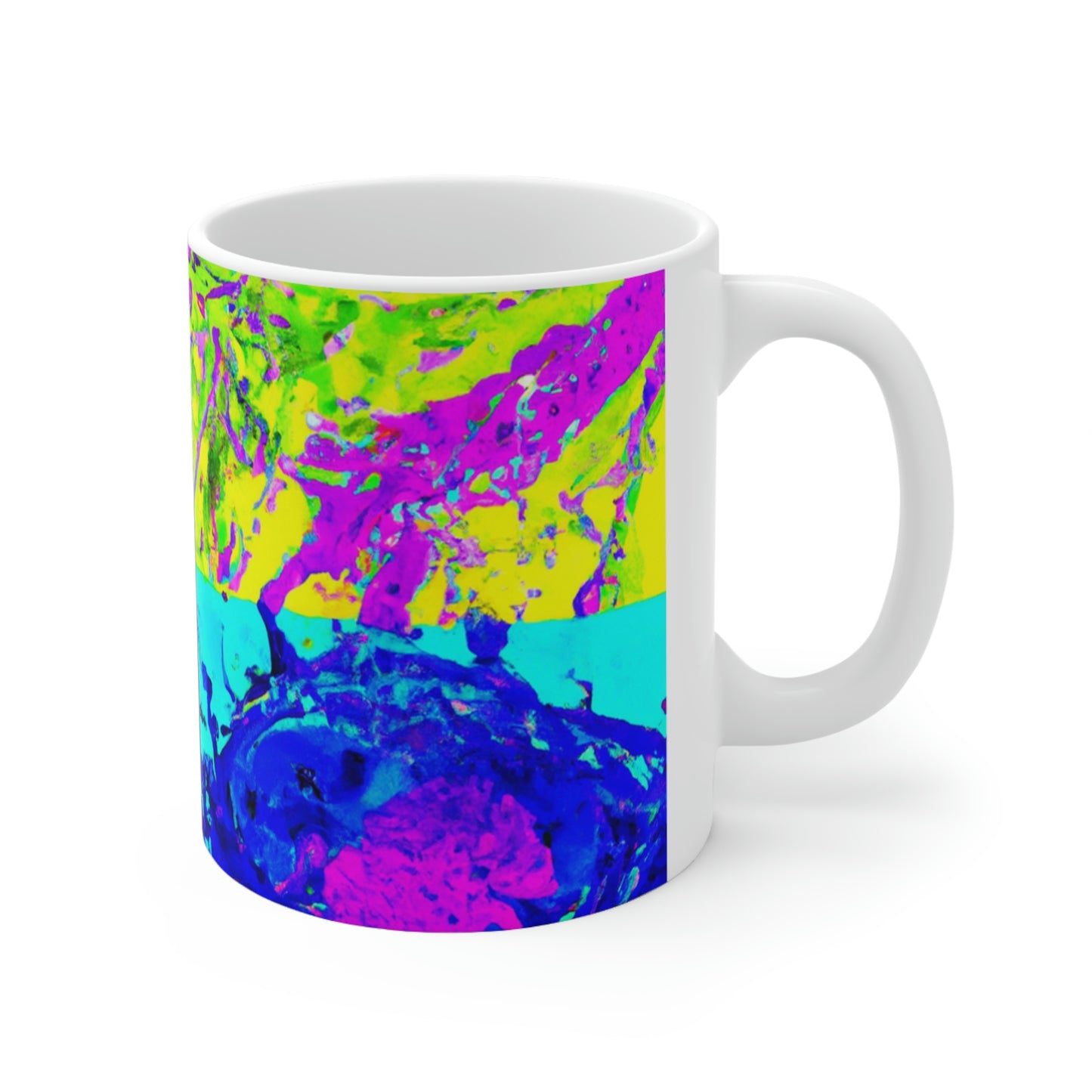 "A Rainbow of Feathered Friends" - Taza de cerámica The Alien 11 oz