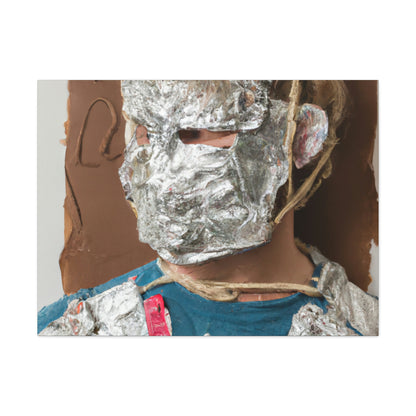 "Metallic Reflections: Unexpected Materials in Self-Portraiture" - Canvas