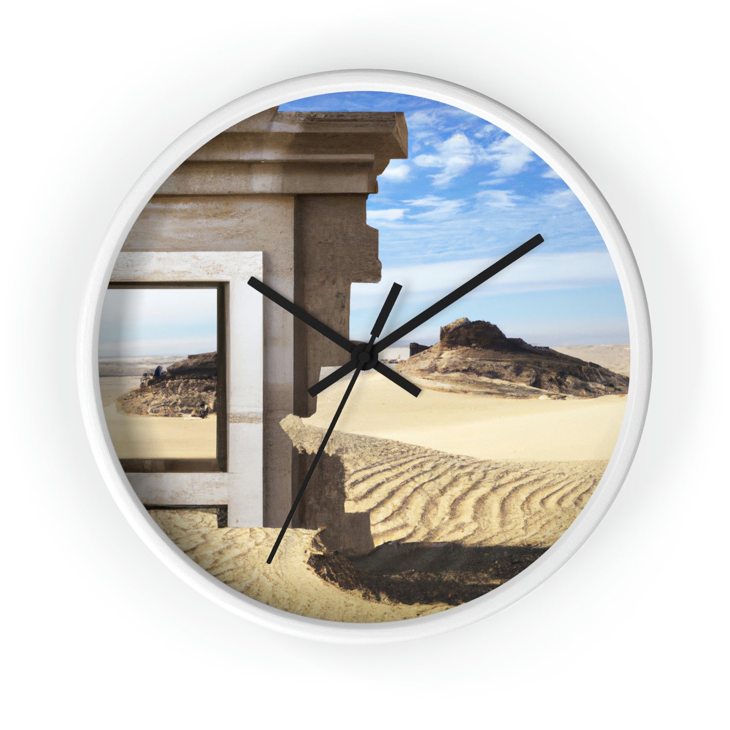 "Lost in the Sands: Discovering the Ancient Temple" - El reloj de pared alienígena