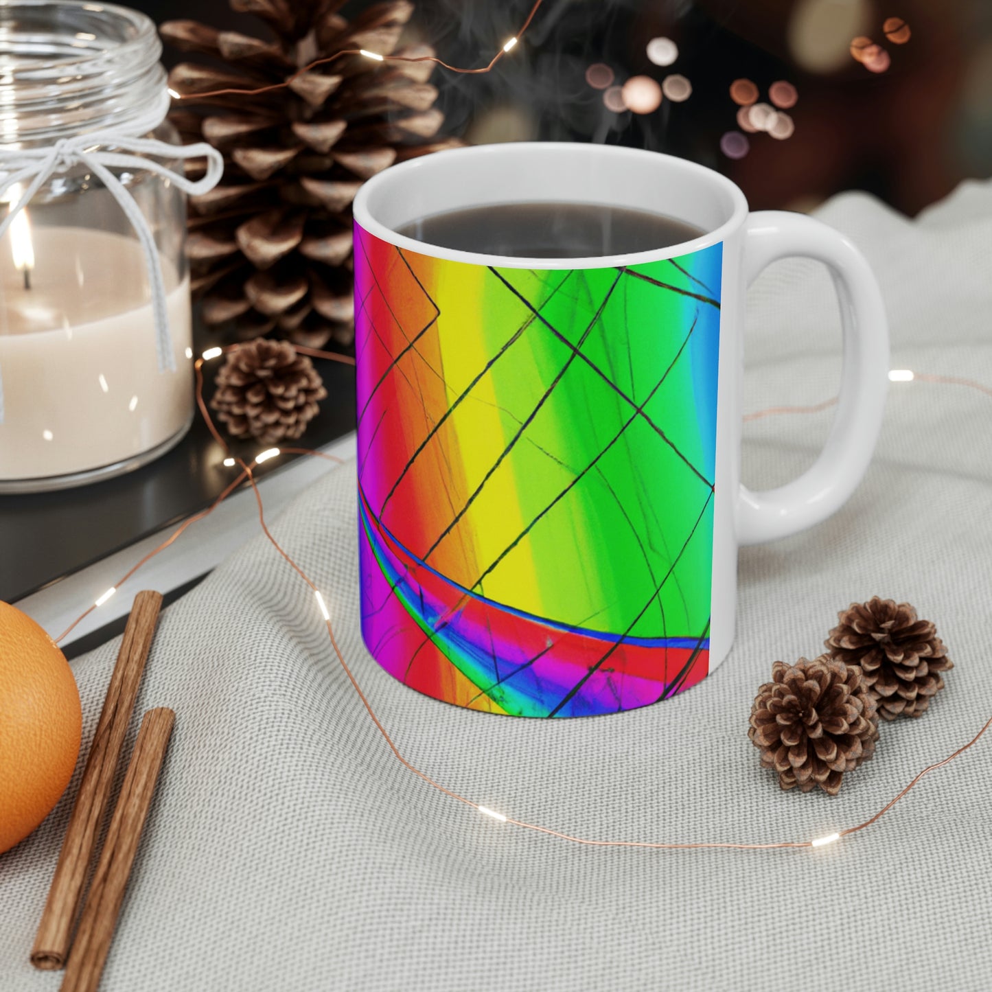 "A Spinnerette's Prismatic Web" - The Alien Taza de cerámica 11 oz