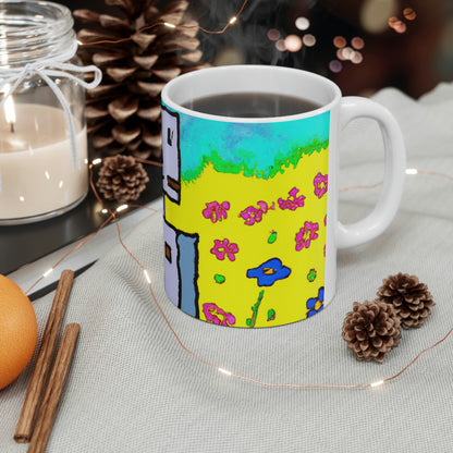 "A Small Miracle in a Sea of Flowers" - The Alien Ceramic Mug 11 oz