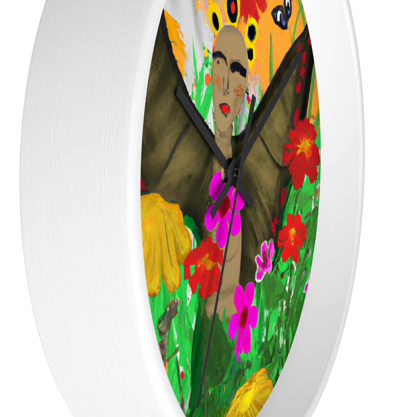 "Butterfly Ballet in the Wildflower Meadow" - The Alien Wall Clock