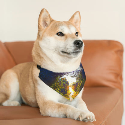 "Ein Lichtstrahl auf einem vergessenen Pfad" - Das Alien Pet Bandana Halsband