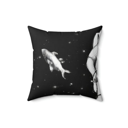 "A Celestial Sea Dance" - The Alien Square Pillow