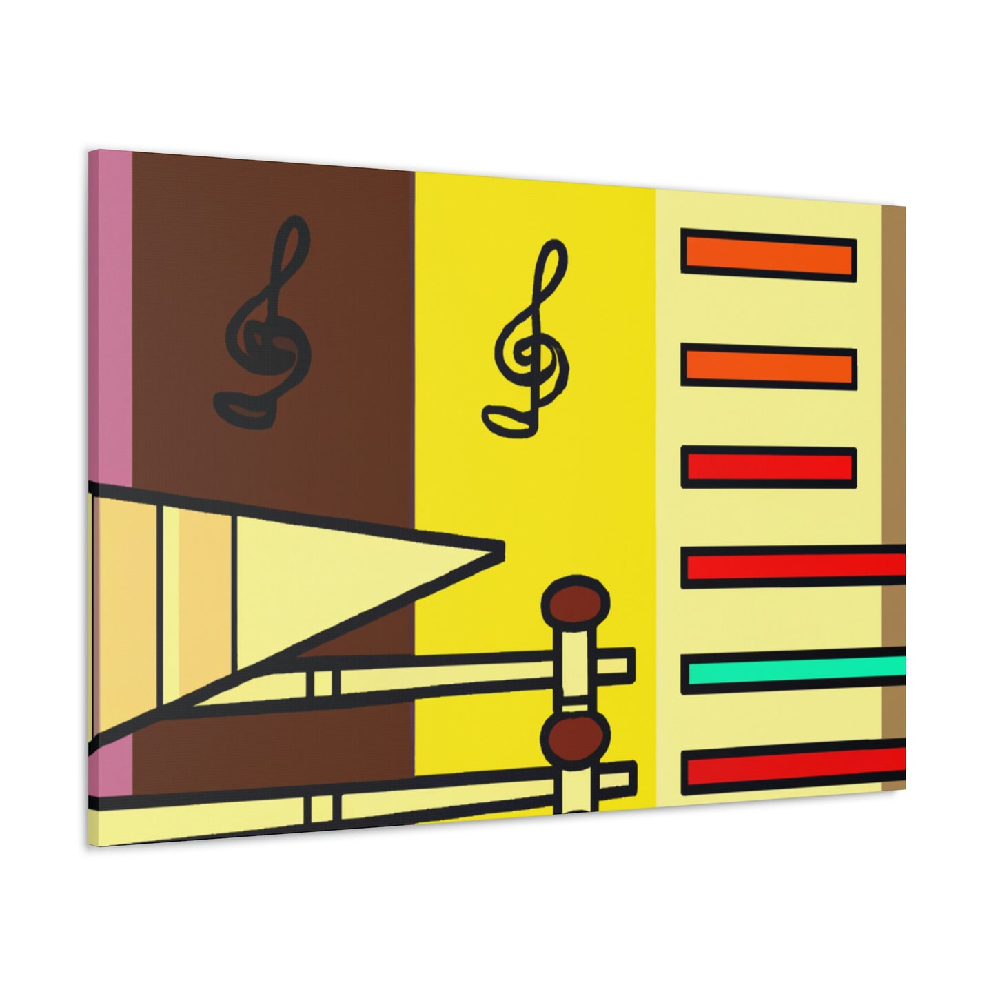 "Four Colors Tribute: Ancient Musical Artistry" - Canvas