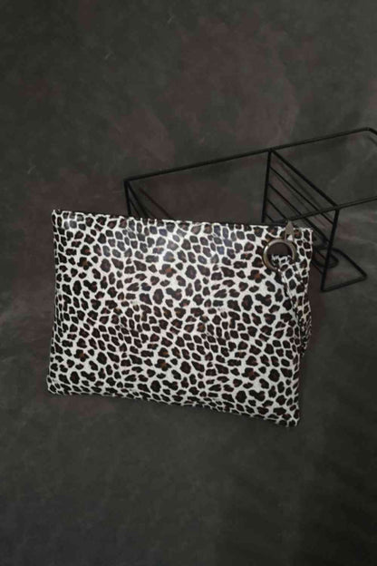 Clutch aus PU-Leder mit Leopardenmuster