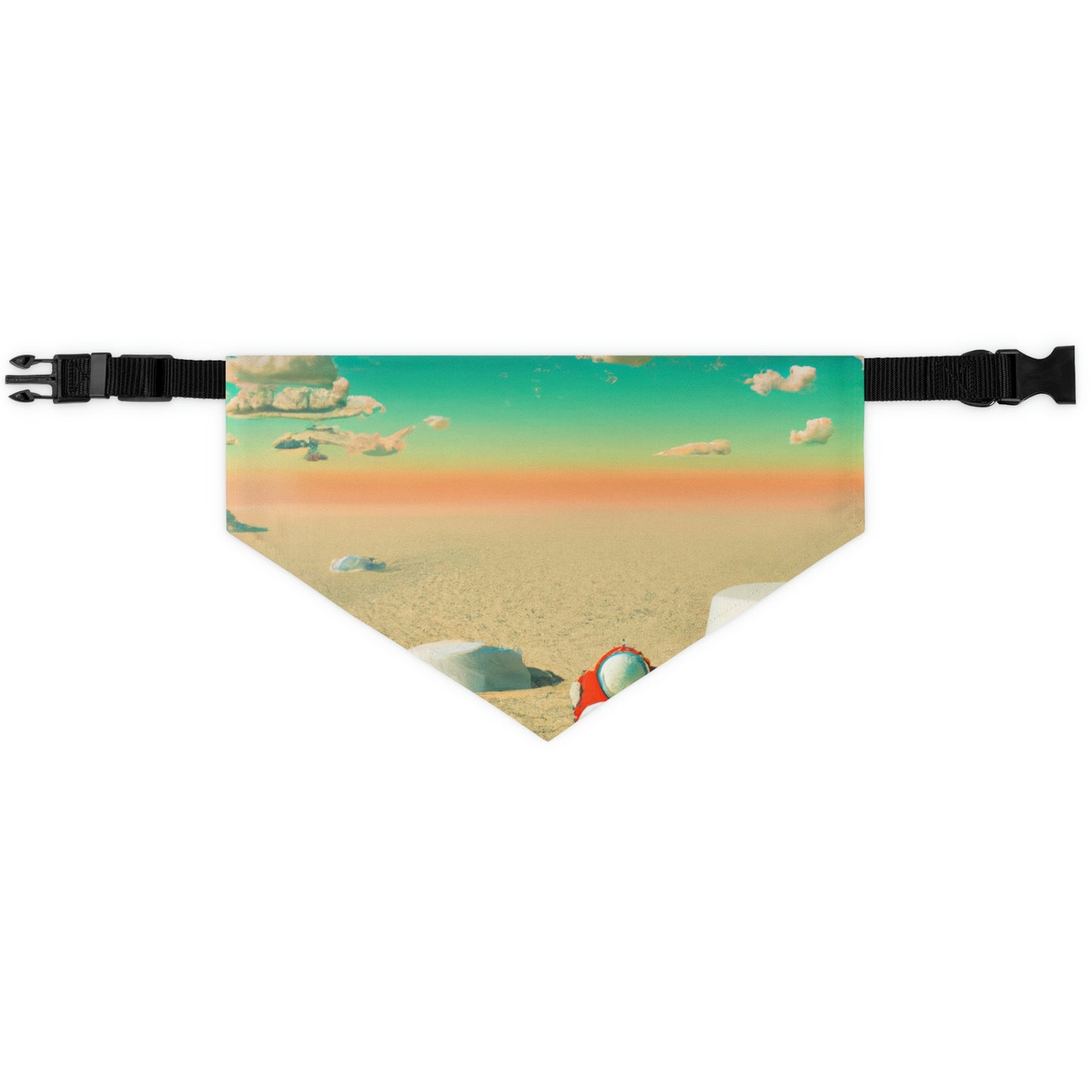 "A Strayed Astronaut: Alone on a Forlorn Planet" - The Alien Pet Bandana Collar