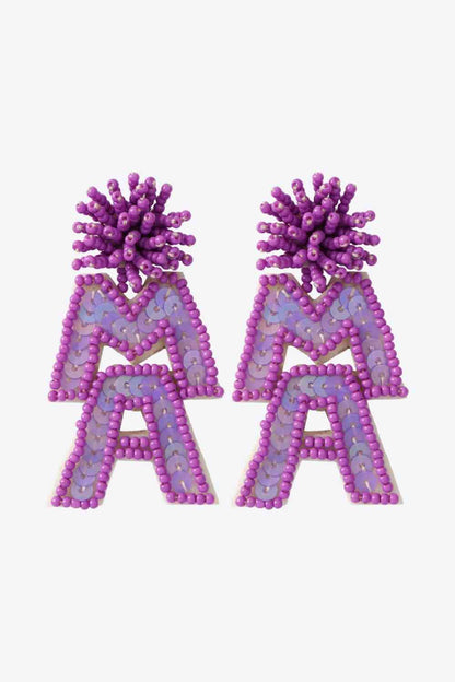 Pendientes colgantes con cuentas MAMA