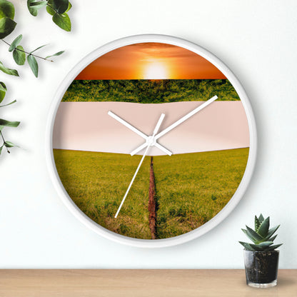 "Golden Horizon at Dusk" - The Alien Wall Clock