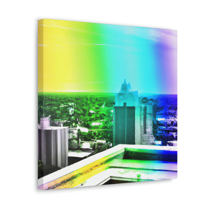 "Urban Splendor: The City Skyline from Above" - Canvas