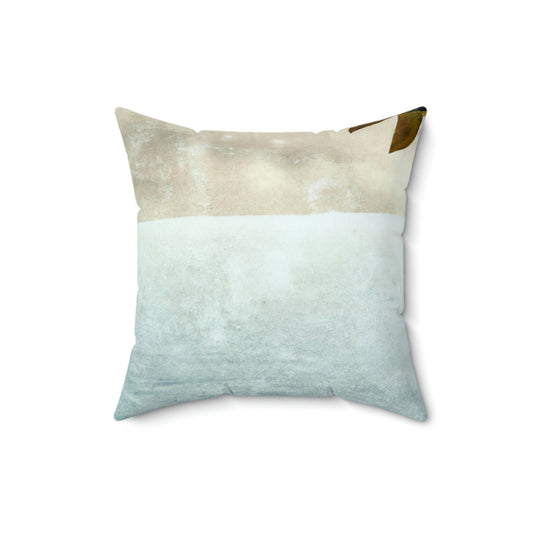 "Fighting the Frost: A Flower's Story" - The Alien Square Pillow