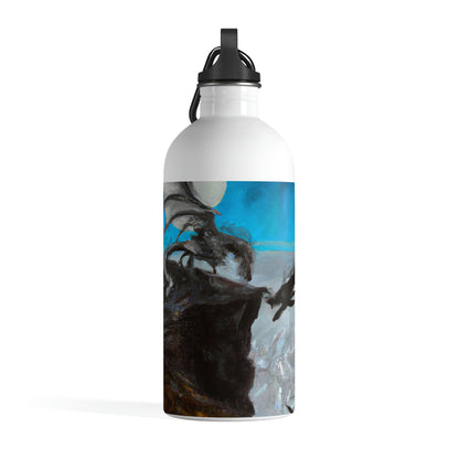 "Clash of Fire and Steel on the Moonlit Cliff" - The Alien Stainless Steel Water Bottle