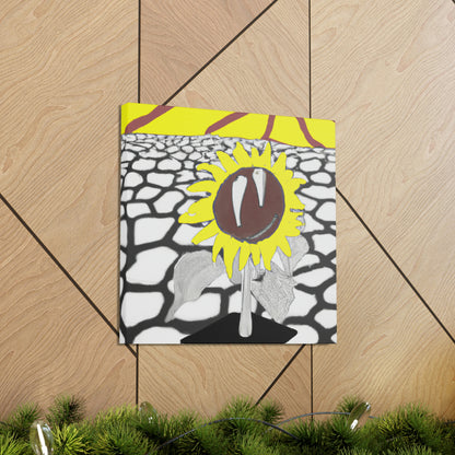 "Un girasol que se marchita en un campo reseco" - The Alien Canva