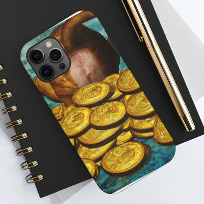 "Feline Fortune in a Foliage of Finances" - Die Alien Tough Phone Cases