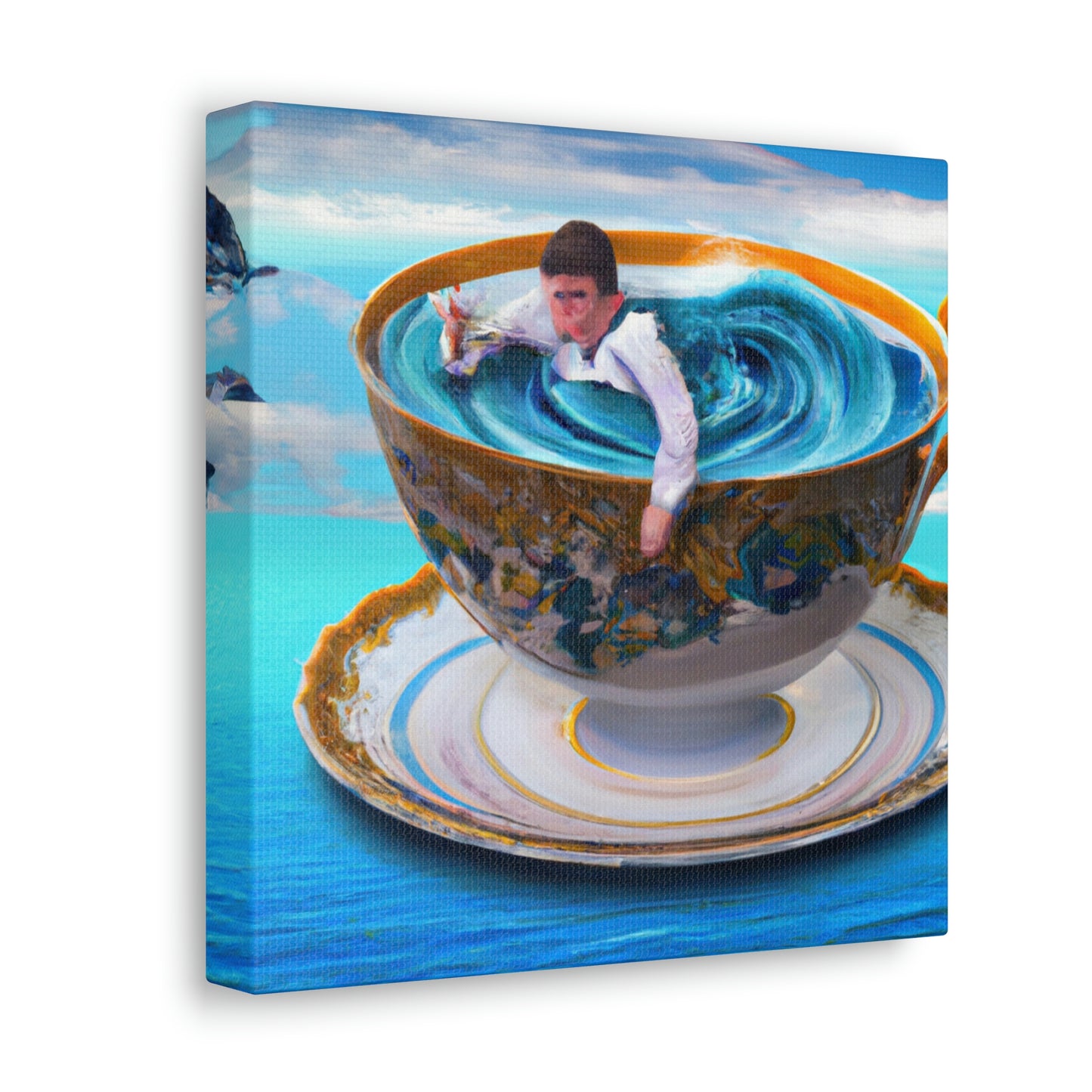 "Adrift in a China Cup: The Story of a Lost Child's Oceanic Adventure" - The Alien Canva