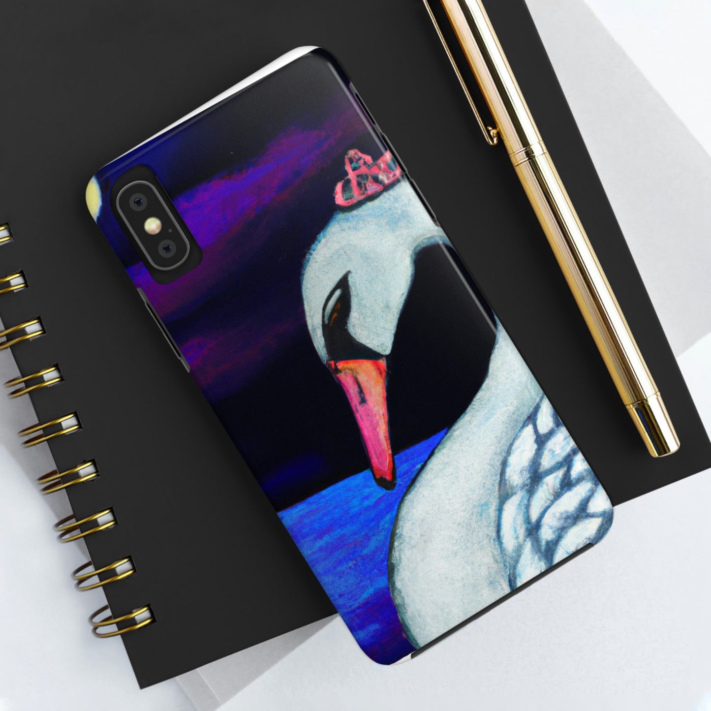 "A Swan's Lament: The Widwed Heavens" - Die Alien Tough Phone Cases