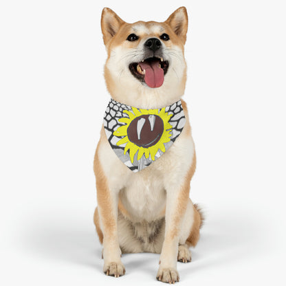 "A Sunflower Withering on a Parched Field" - The Alien Pet Bandana Collar