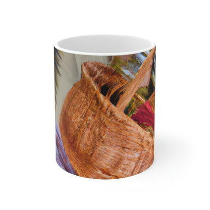 "Picnic de otoño en el bosque" - Taza de cerámica The Alien 11 oz