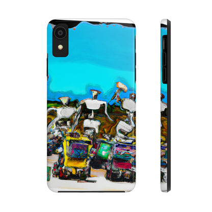 Robot Rolling Rhythms - Die Alien Tough Phone Cases