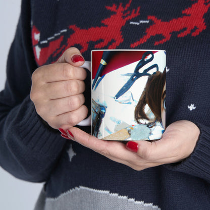 "Found Objects Self-Portrait" - The Alien Ceramic Mug 11 oz