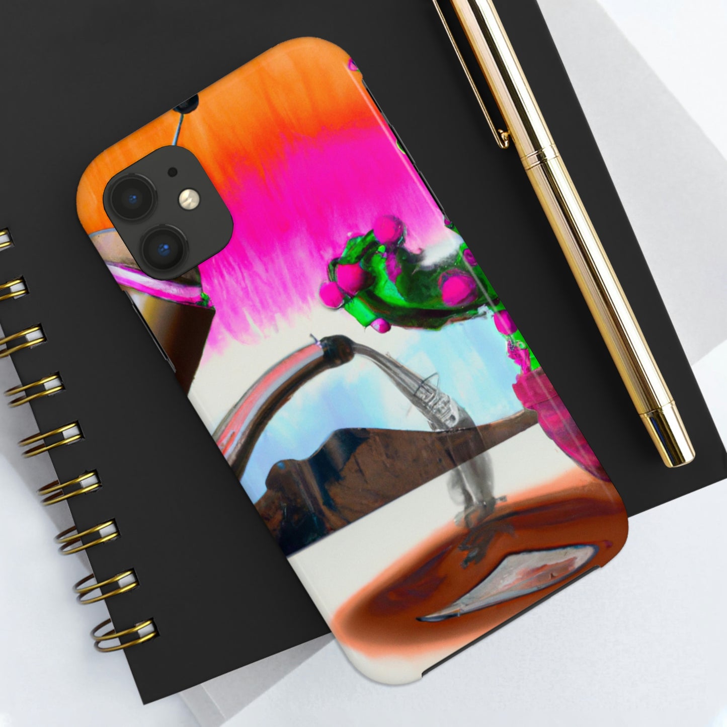 „Ein unangenehmer koffeinhaltiger Moment: Die Geschichte eines Bots und eines Kaktus“ – The Alien Tough Phone Cases