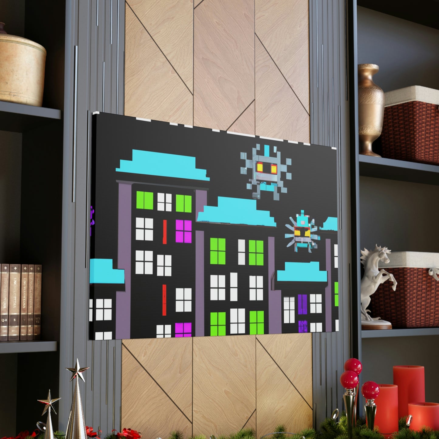 "City Defenders: Creative Space Invaders" - The Alien Canva