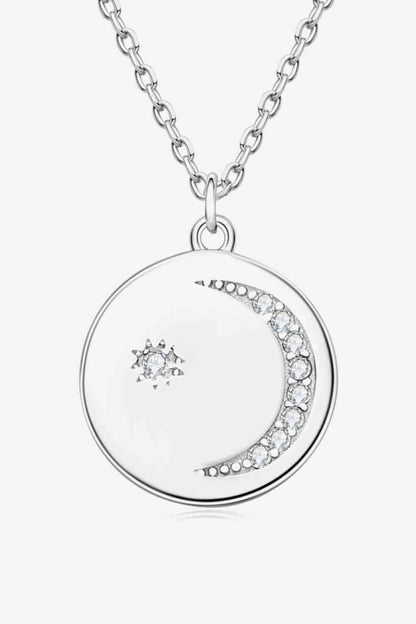 Moissanite Round Pendant Necklace