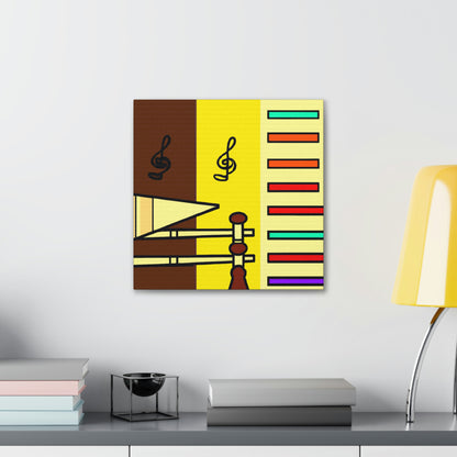 "Four Colors Tribute: Ancient Musical Artistry" - Canvas