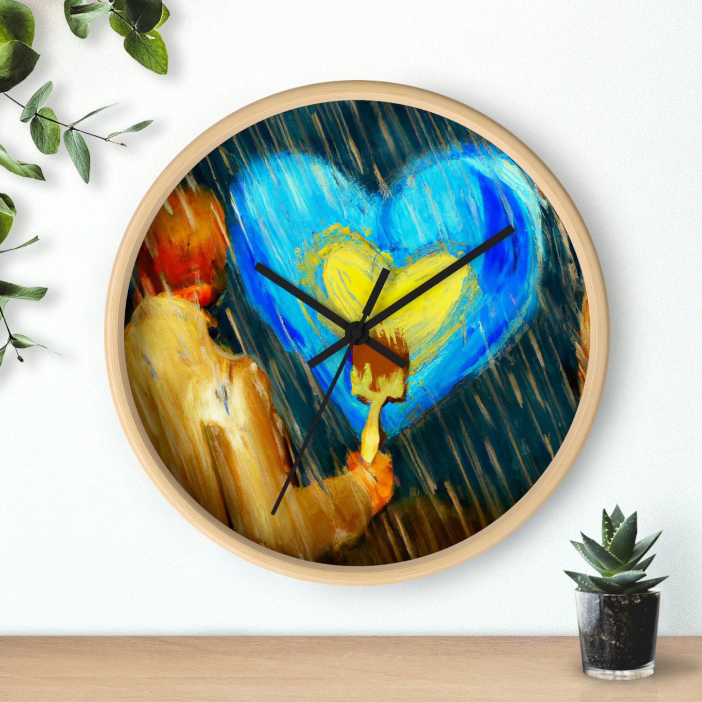 "Life-size Love in a Stormy Sky" - The Alien Wall Clock