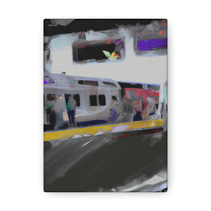 "Harboring the Hustle: Capturing the Vibrancy of the Train Station" - Canvas